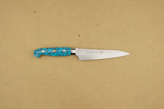 Yu Kurosaki SRS13 Damascus Turquoise Handle Petty 130mm