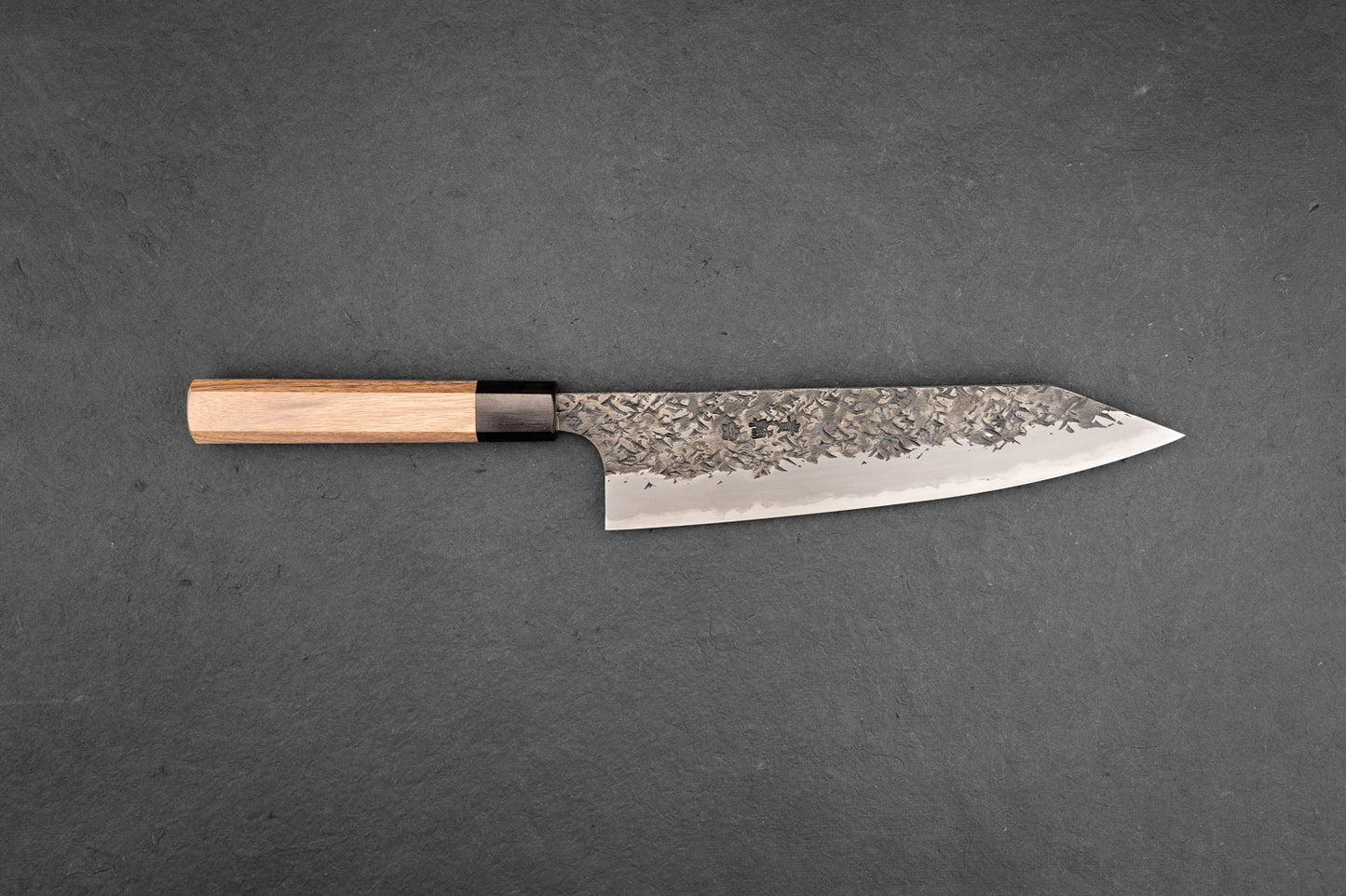 Kisuke Manaka Shirogami 2 Honwarikomi Kurouchi Tsuchime Kiritsuke Gyuto 210mm