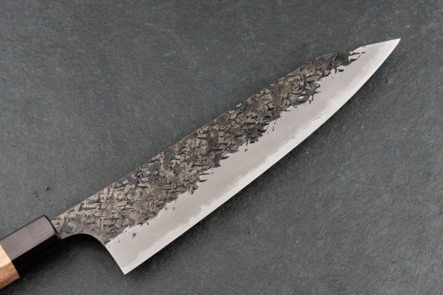 Kisuke Manaka Shirogami 2 Honwarikomi Kurouchi Tsuchime Kiritsuke Gyuto 210mm