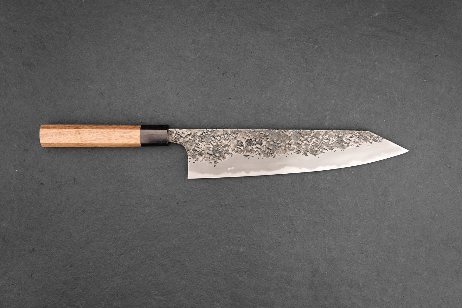 Kisuke Manaka Shirogami 2 Honwarikomi Kurouchi Tsuchime Kiritsuke Gyuto 240mm from Manaka Hamono
