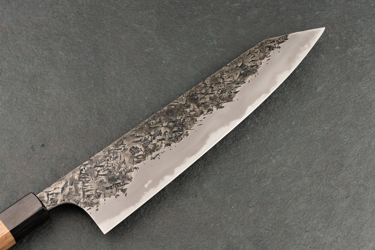 Kisuke Manaka Shirogami 2 Honwarikomi Kurouchi Tsuchime Kiritsuke Gyuto 240mm