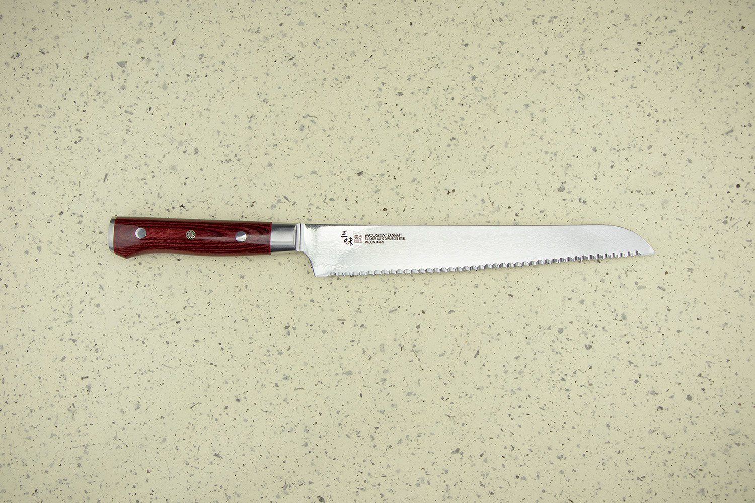 Knifewear　Handcrafted　Classic　Mcusta　Knives　Zanmai　230mm　Flame　Pro　Damascus　Kitchen　Bread　Japanese