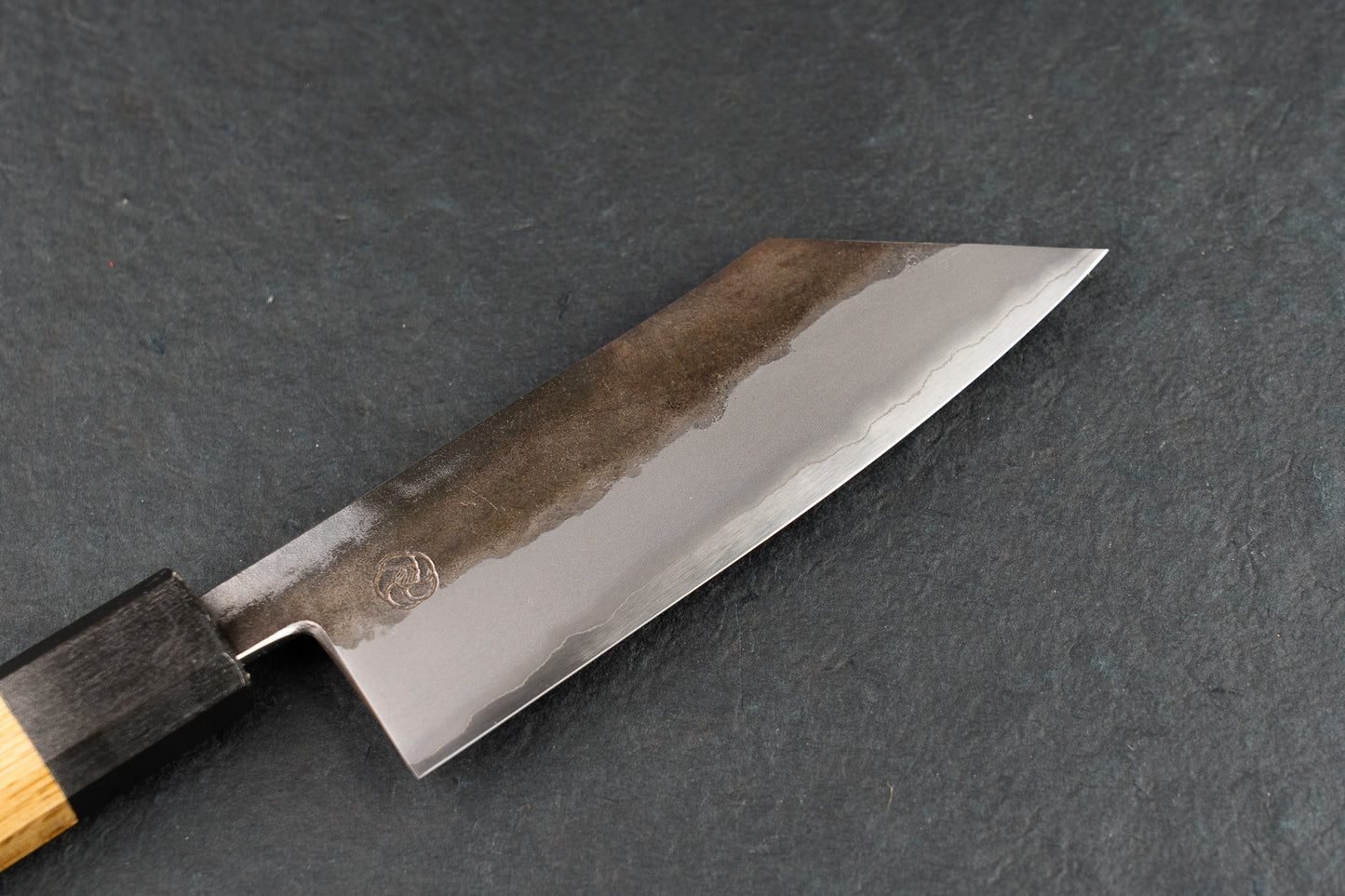 Miyazaki Kajiya Tsubaki Aogami Stainless Kurouchi Tsuchime Ko-Hakata 135mm