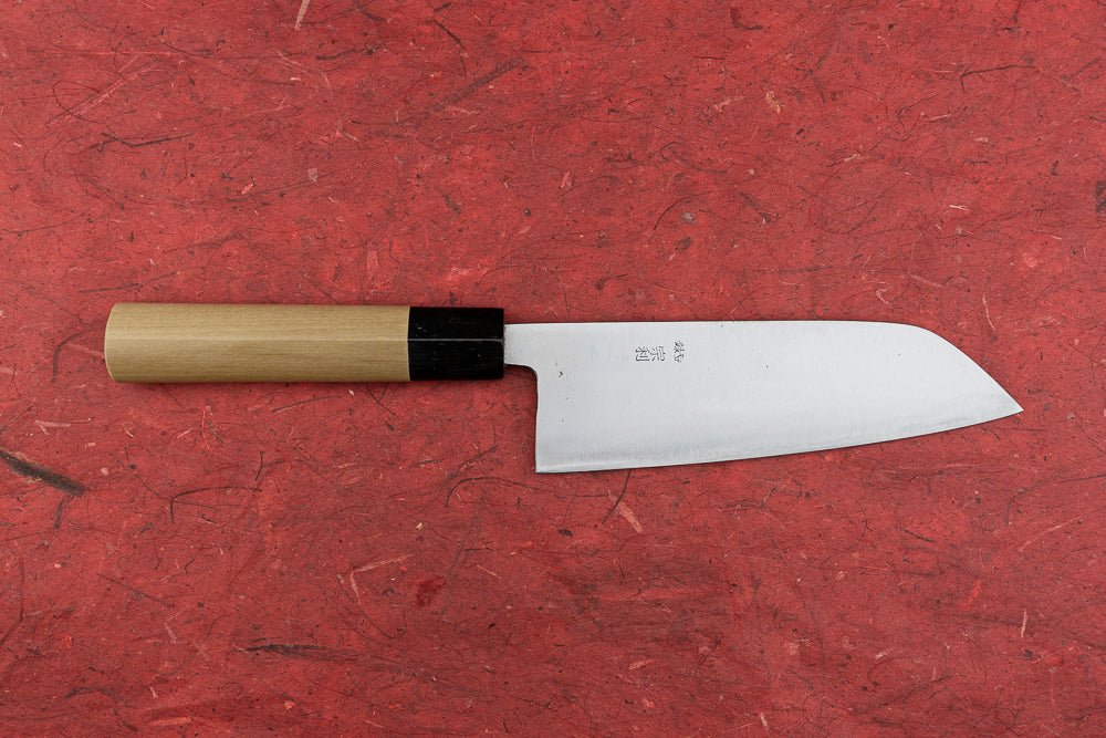 Munetoshi Shirogami Migaki Santoku 165mm