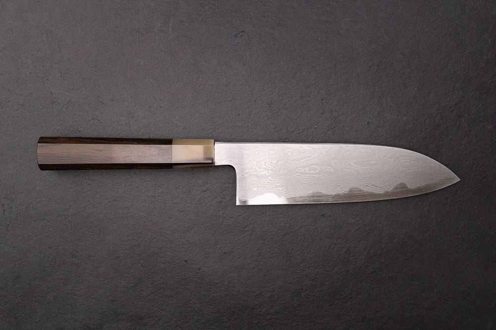 Satoshi Nakagawa x Naohito Myojin Aoichi Damascus Santoku 180mm