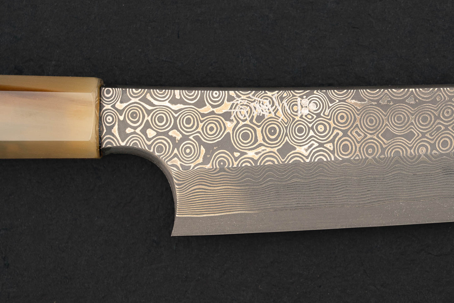 Nigara Ginsan Kurozome Damascus Sakimaru Yanagiba 300mm