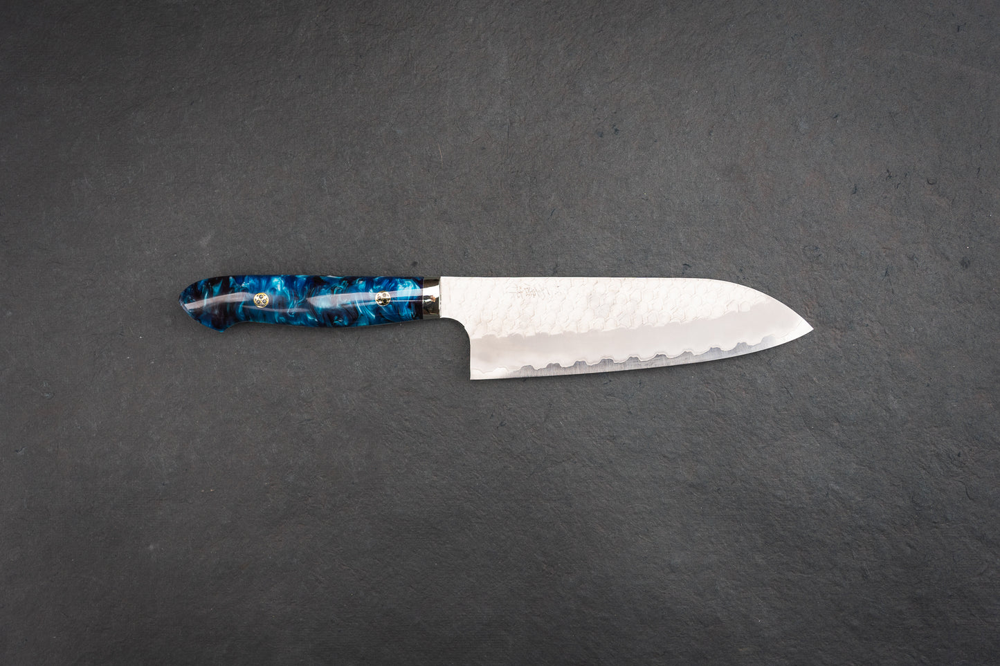 Nigara SG2 Migaki Tsuchime Western Santoku 180mm