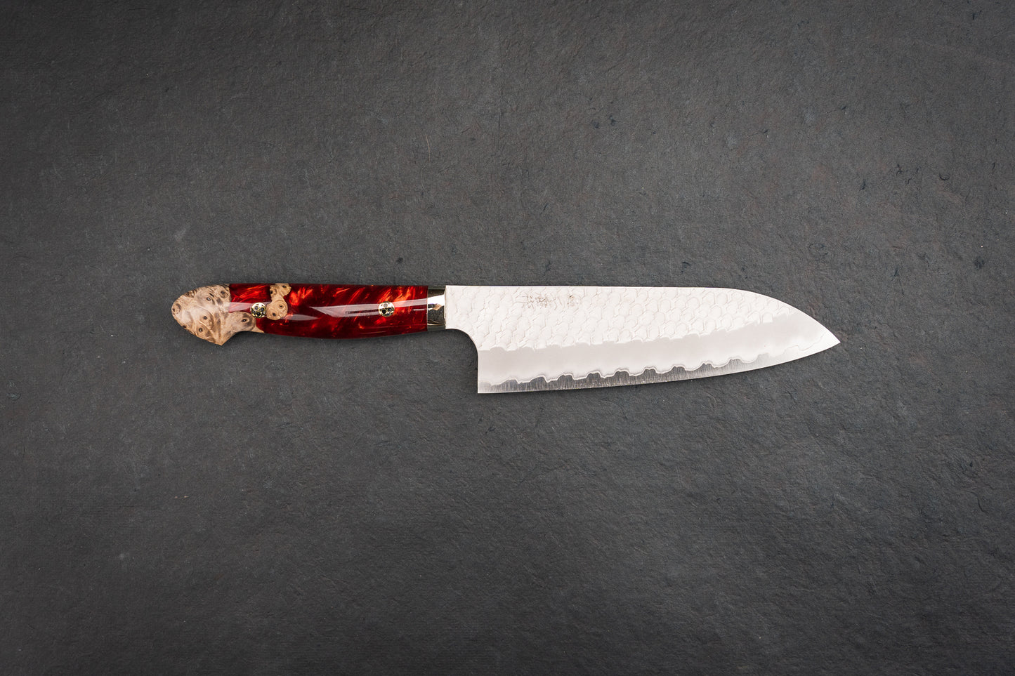 Nigara SG2 Migaki Tsuchime Western Santoku 180mm