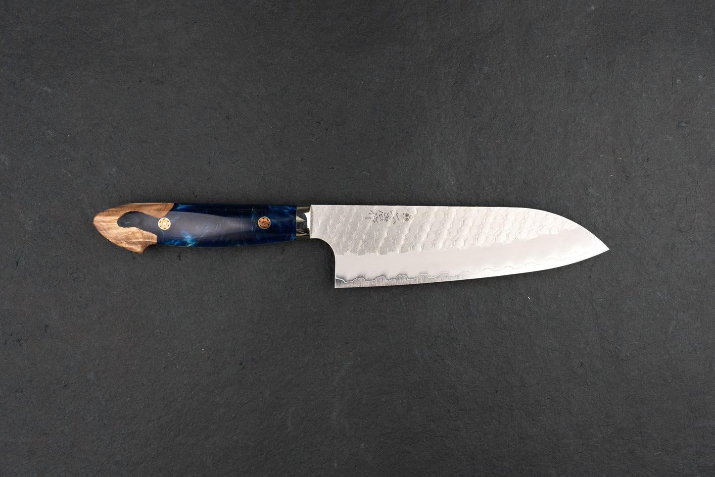 Nigara SG2 Migaki Tsuchime Western Santoku 180mm