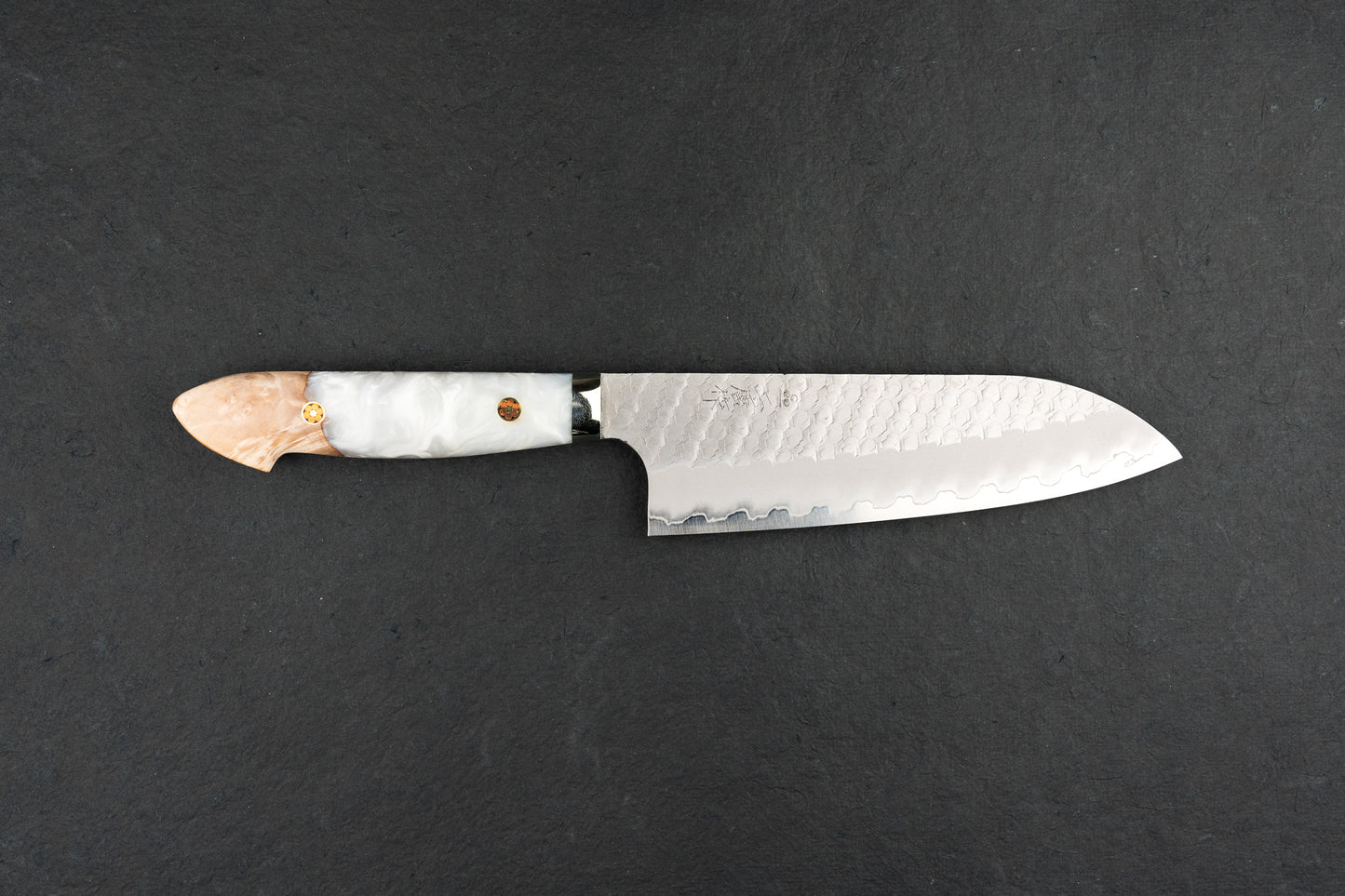 Nigara SG2 Migaki Tsuchime Western Santoku 180mm