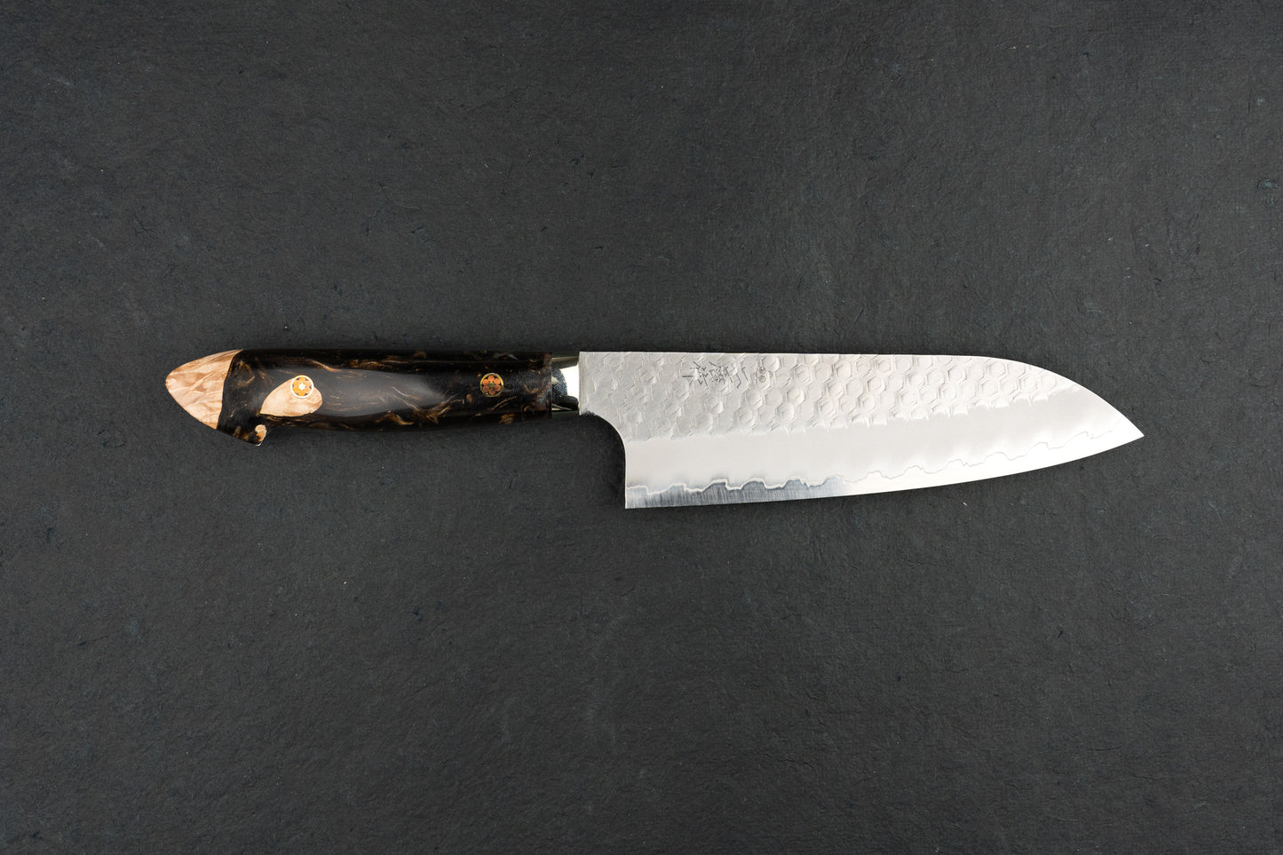 Nigara SG2 Migaki Tsuchime Western Santoku 180mm