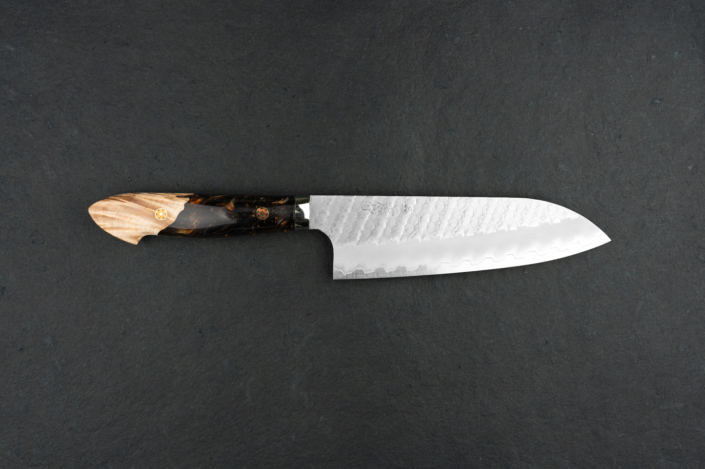 Nigara SG2 Migaki Tsuchime Western Santoku 180mm