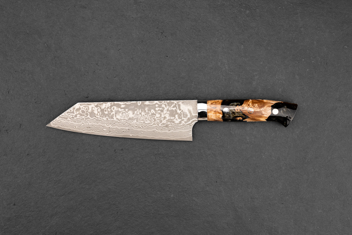 Takeshi Saji R2 Black Damascus Western Bunka 165mm