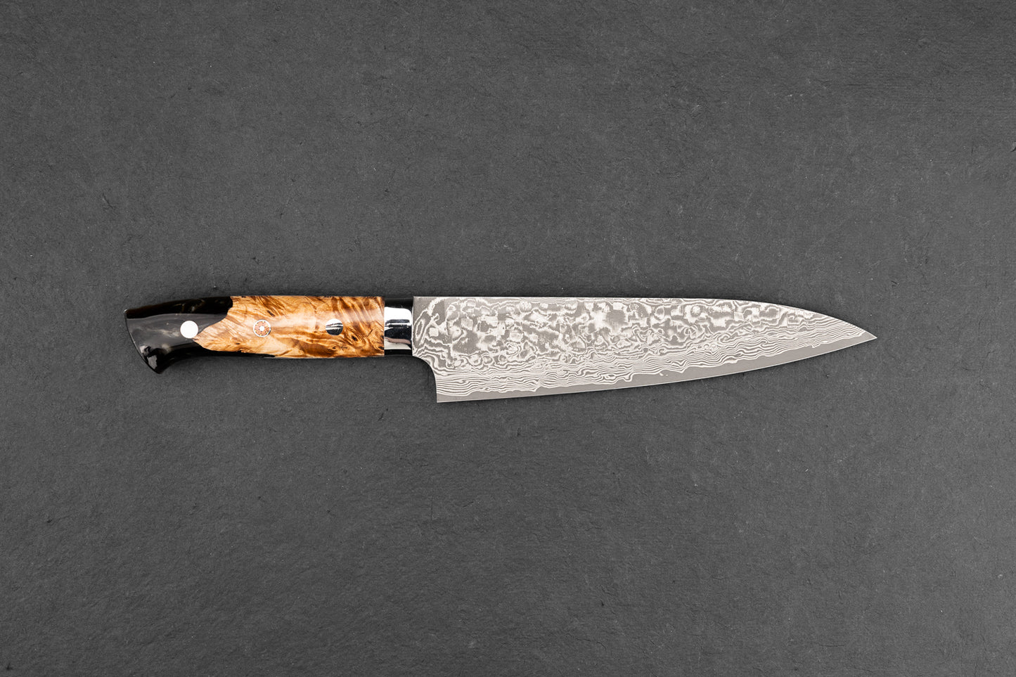 Takeshi Saji R2 Black Damascus Western Gyuto 180mm