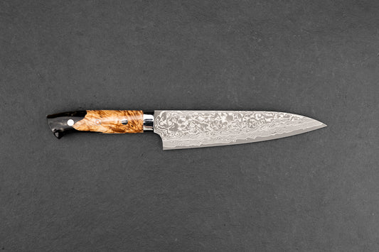 Takeshi Saji R2 Black Damascus Western Gyuto 180mm