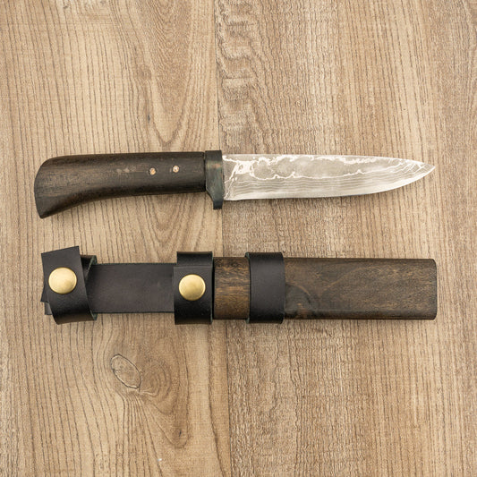 Takeshi Saji Kamui Style Damascus Hunting Knife 120mm