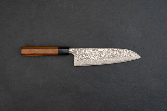 Takeshi Saji R2 Nickel Damascus Wa Santoku 165mm