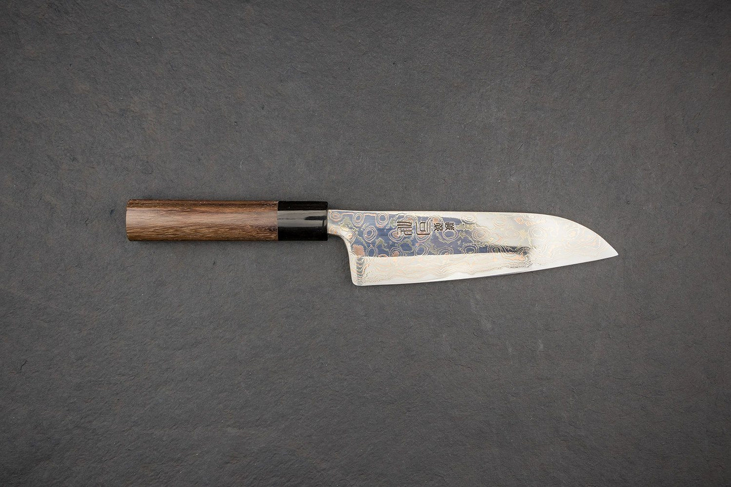 Tsukasa Hinoura VS2 Colour Damascus Santoku 165mm