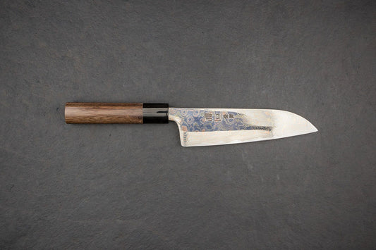 Tsukasa Hinoura VS2 Colour Damascus Santoku 165mm