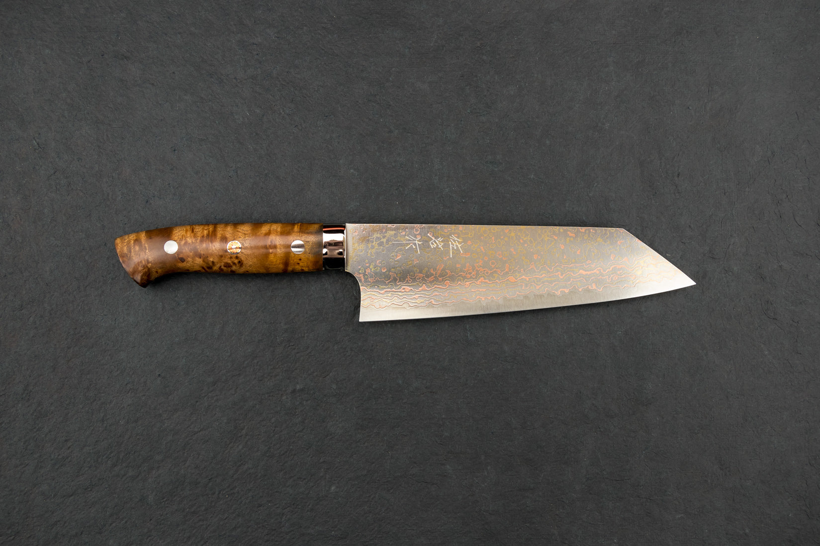 Takeshi Saji VG10W Rainbow Damascus Western Bunka 180mm from Takeshi Saji