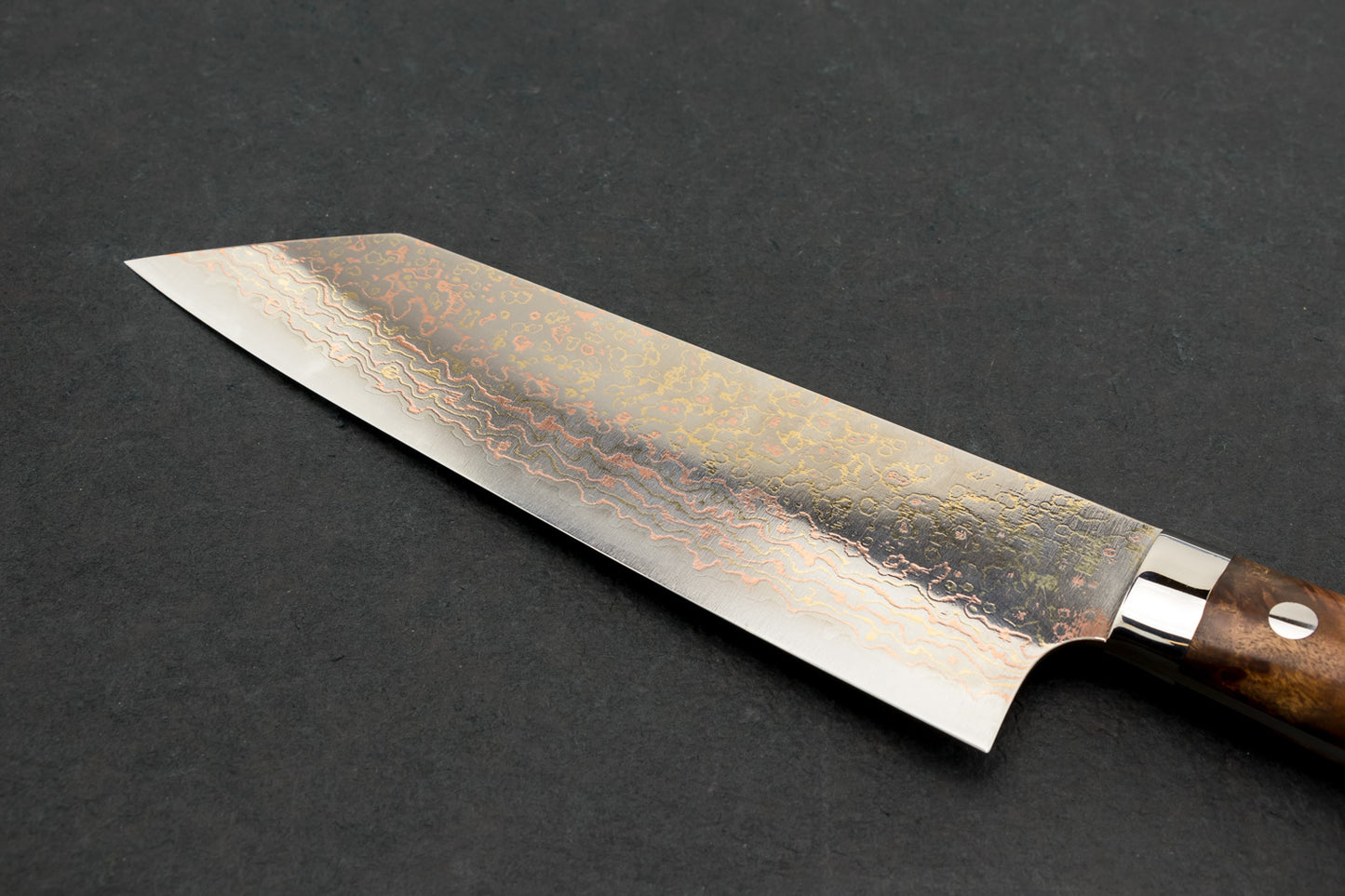 Takeshi Saji VG10 Rainbow Damascus Western Bunka 180mm