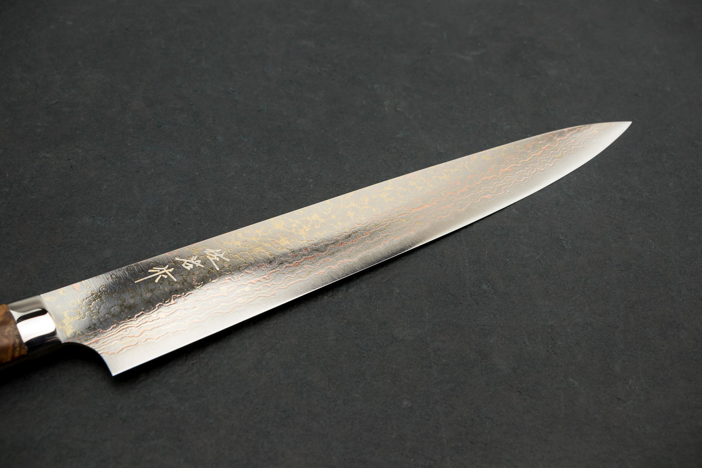 Takeshi Saji VG10 Rainbow Damascus Western Sujihiki 270mm