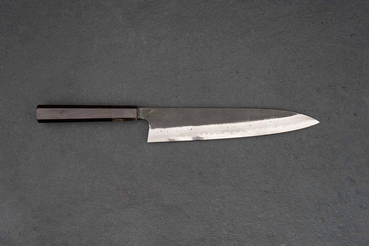 Hatsukokoro Shinkiro AS Kurouchi Damascus Gyuto 240mm