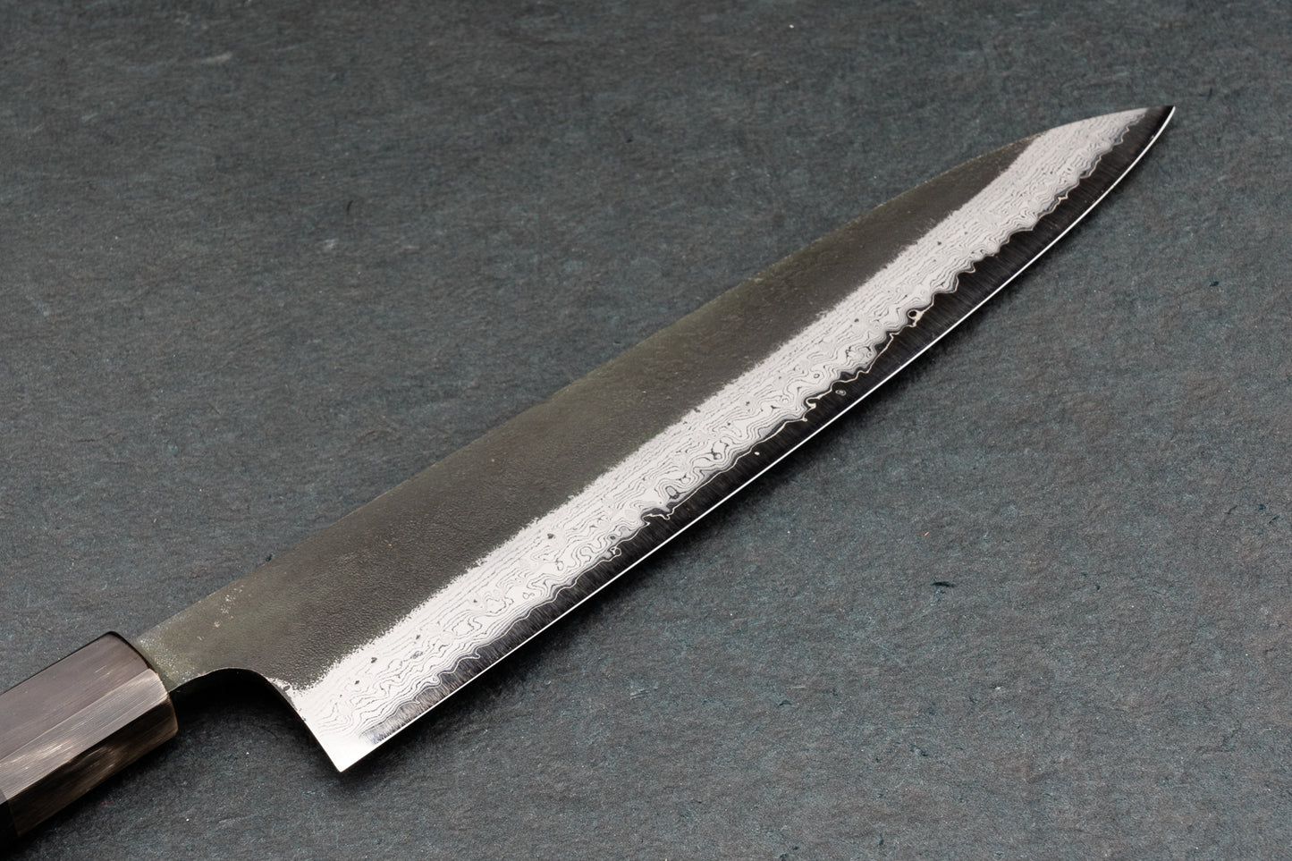 Hatsukokoro Shinkiro AS Kurouchi Damascus Gyuto 240mm