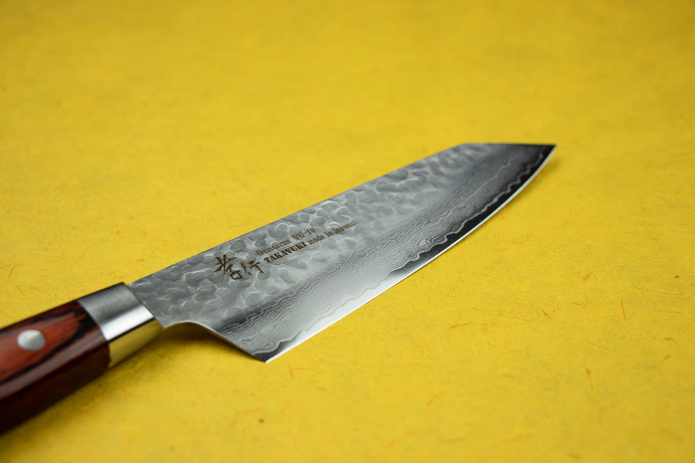 Sakai Takayuki VG10 33 Layer Damascus Western Handle Kengata Santoku 160mm