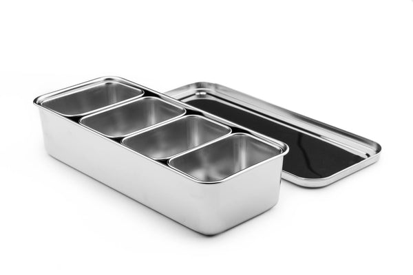 Stainless Steel Yakumi Pan 6 Compartments — Seito