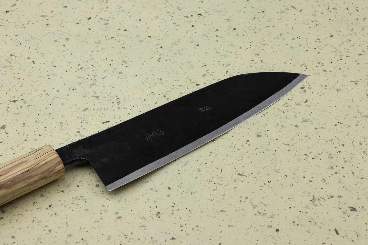 Suzuki Uchi Hamono Shirogami Kurouchi Single Bevel Santoku 165mm