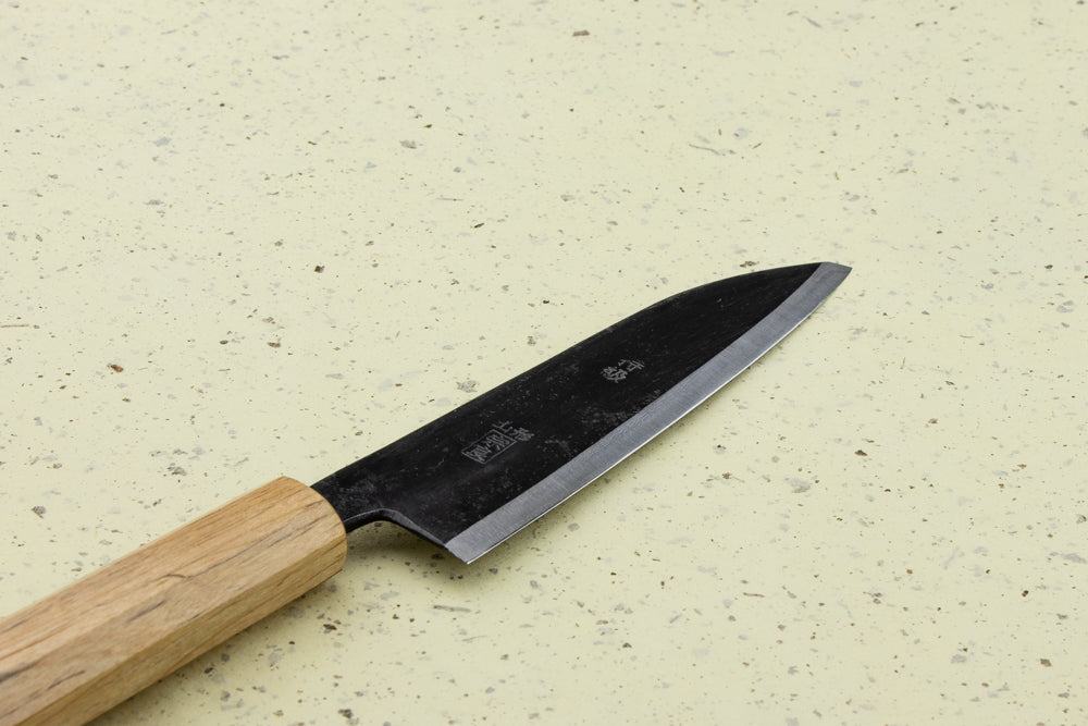 Suzuki Uchi Hamono Shirogami Kurouchi Single Bevel Ko-Santoku 135mm