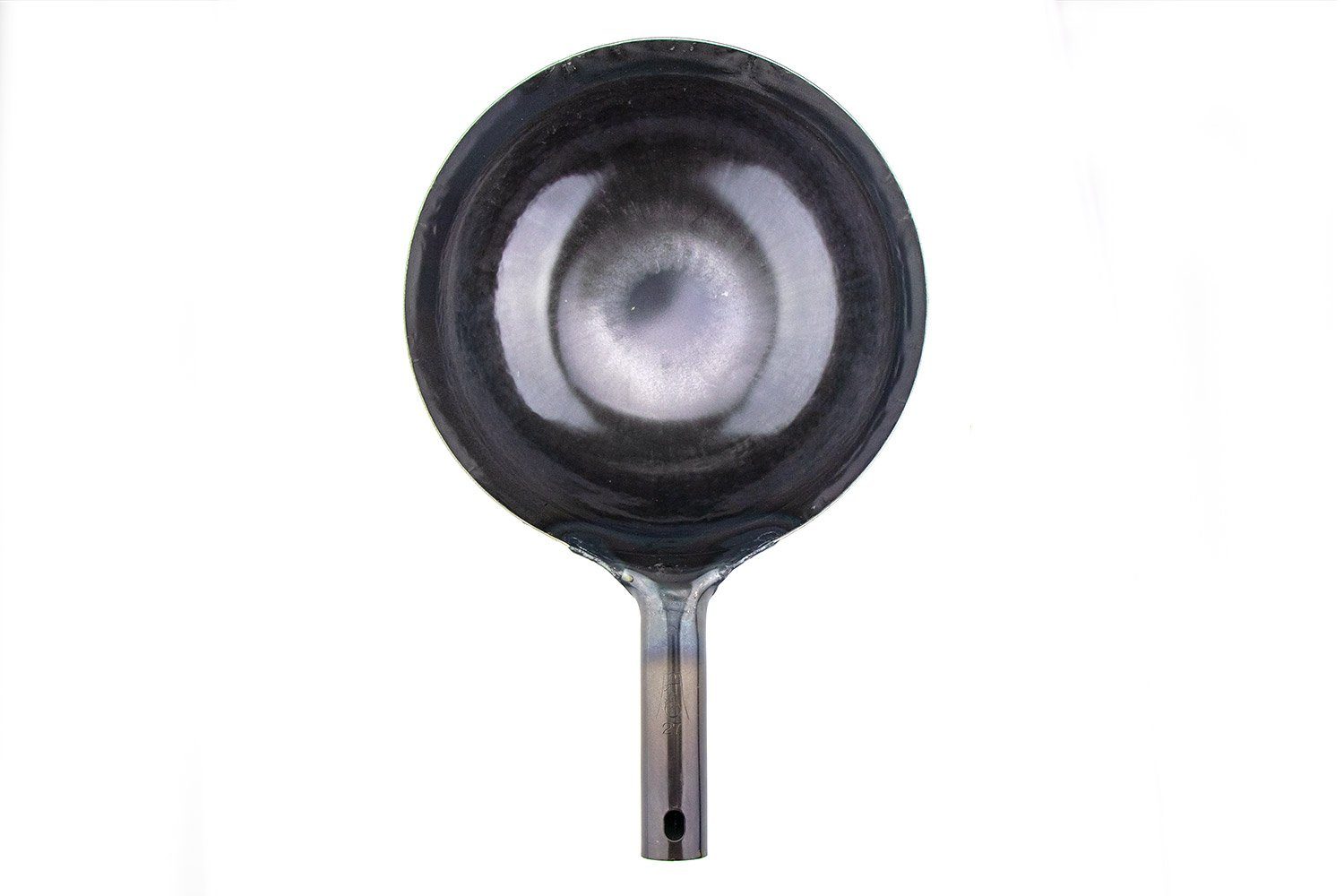 Shuoguoleilei shuoguoleilei Chinese Hand Hammered Iron Woks Set, Non-stick  No Coating Preseasoned Wok Blue Round Bottom Wok Pan For Electric