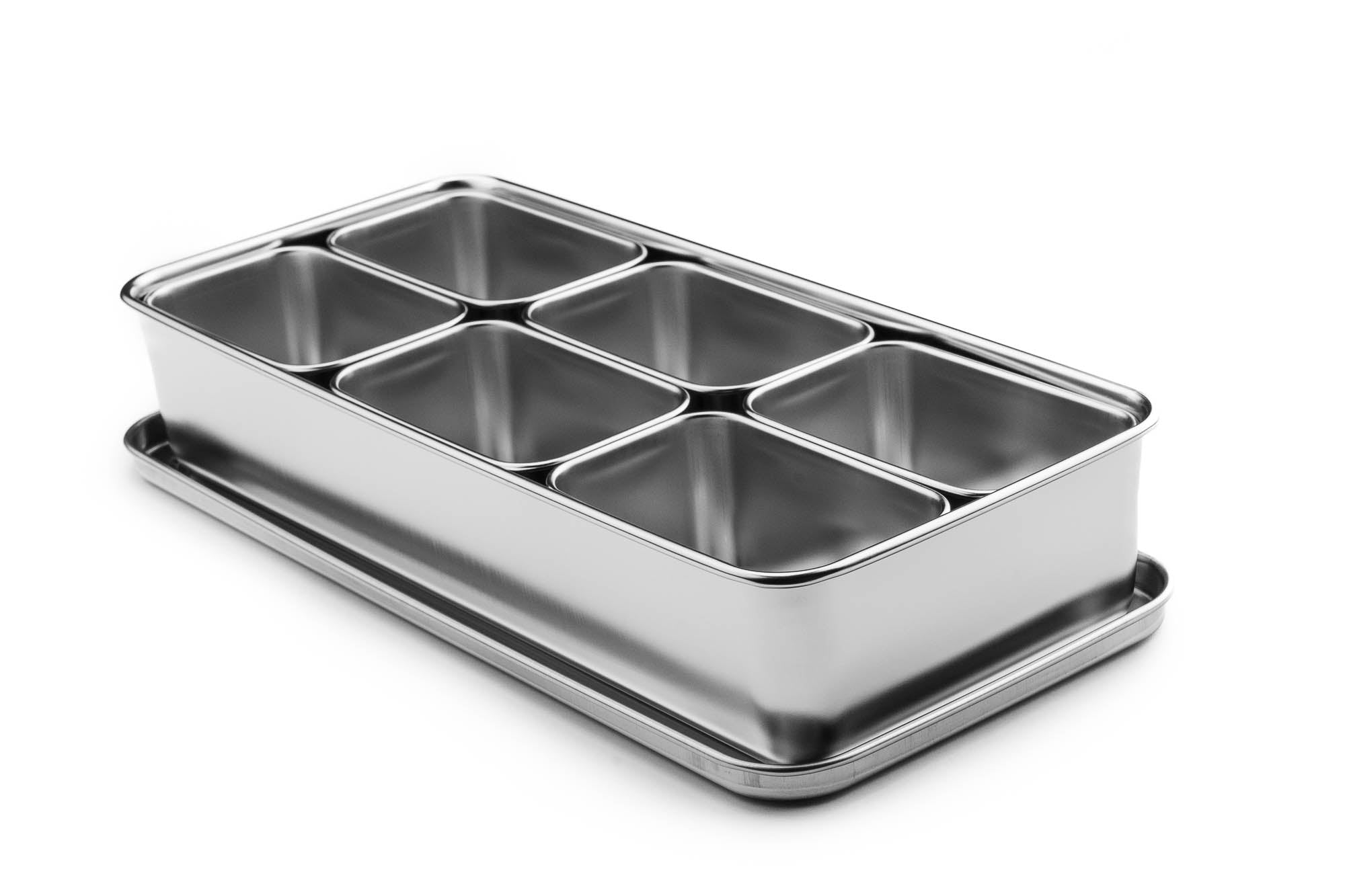 vendor-unknown Stainless Steel Yakumi Pan Container with 2 Compartments