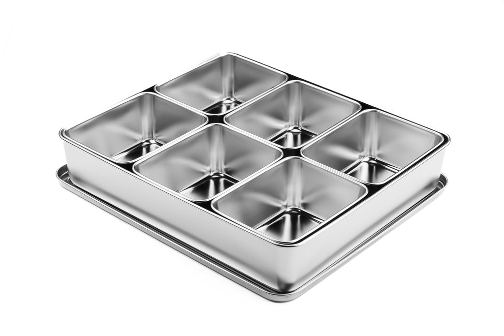 Stainless Steel Yakumi Pan 3 Compartments — Seito