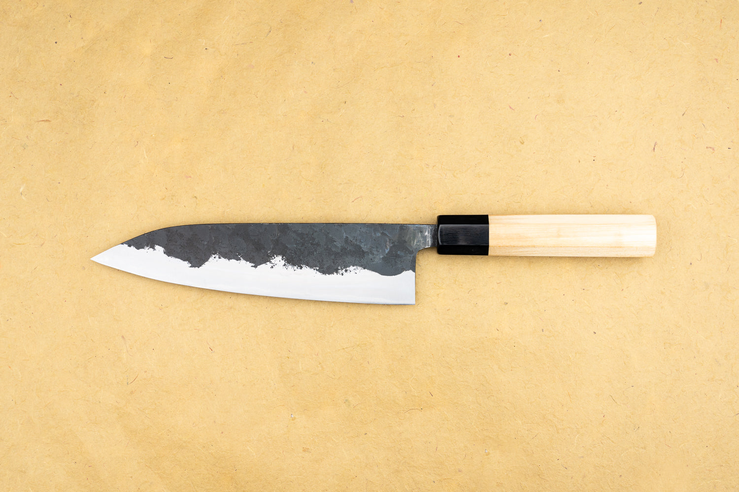 HONMAMON MOTOKANE Sashimi Knife Shirogami Steel NO.2, 210mm~300mm with Wooden Case 240mm